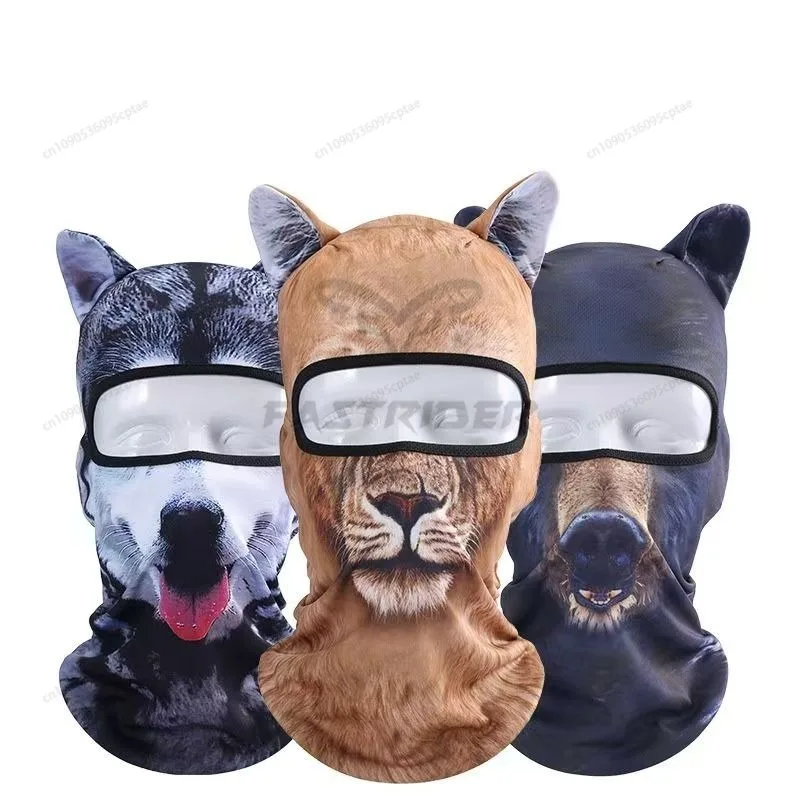 3D Cat Balaclava Motorcycle Cute Full Face Hood Mask Skiing Snowboard Hat Helmet Liner Biker Face Gorras Cycling Headgear Hat