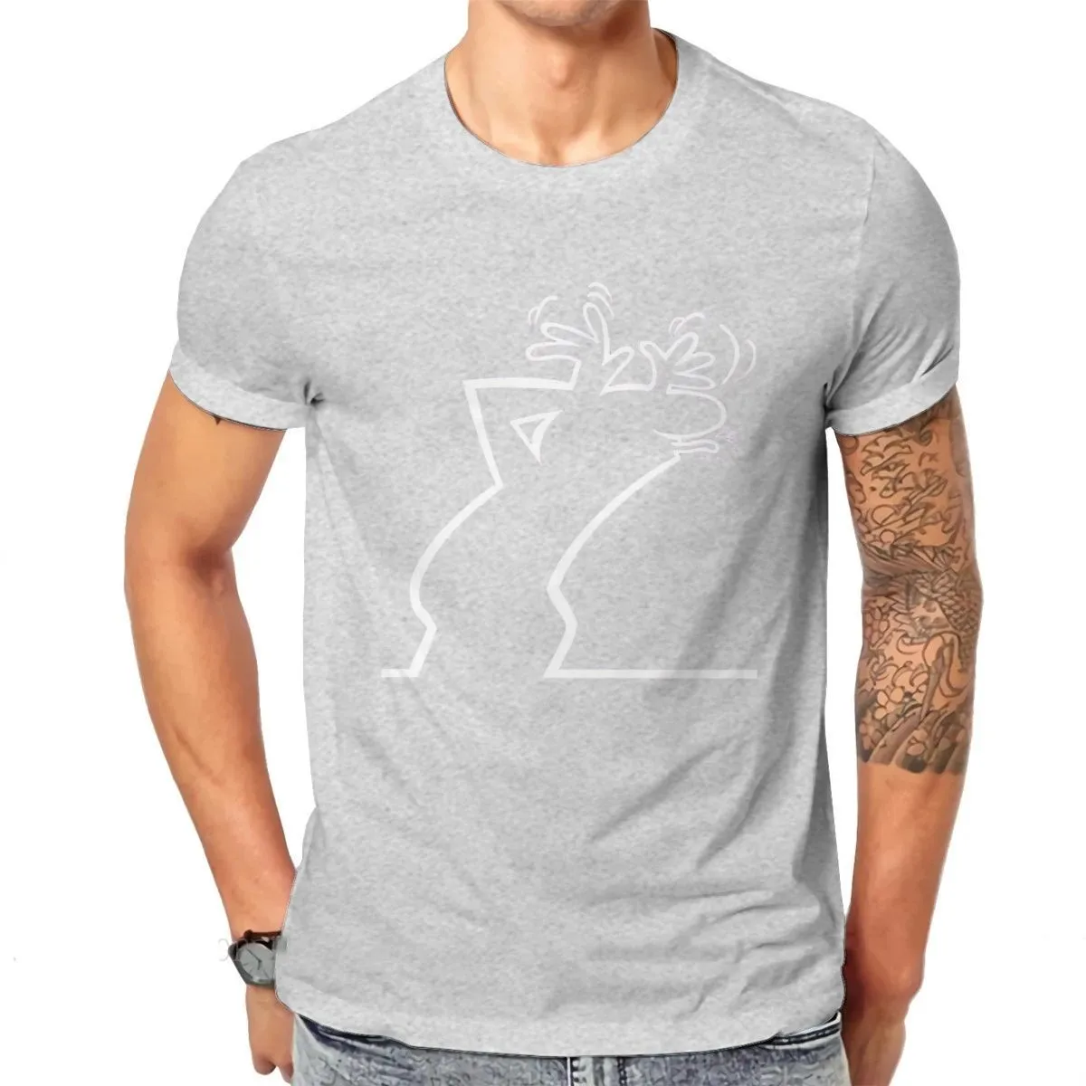 La Linea The Line Osvaldo Cavandoli TV Top Men's Happy Fashion T-shirt Summer Street Round Neck Casual Camisetas T-shirt image 4