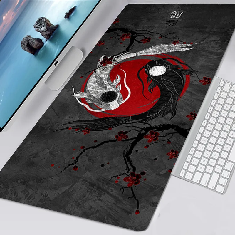 

Black and White Mousepad Gamer Kawaii Non-slip Mouse Pad 40x90cm Mouse Mat Sakura Card Gaming Mausepad Deskmat Tappetino Mouse