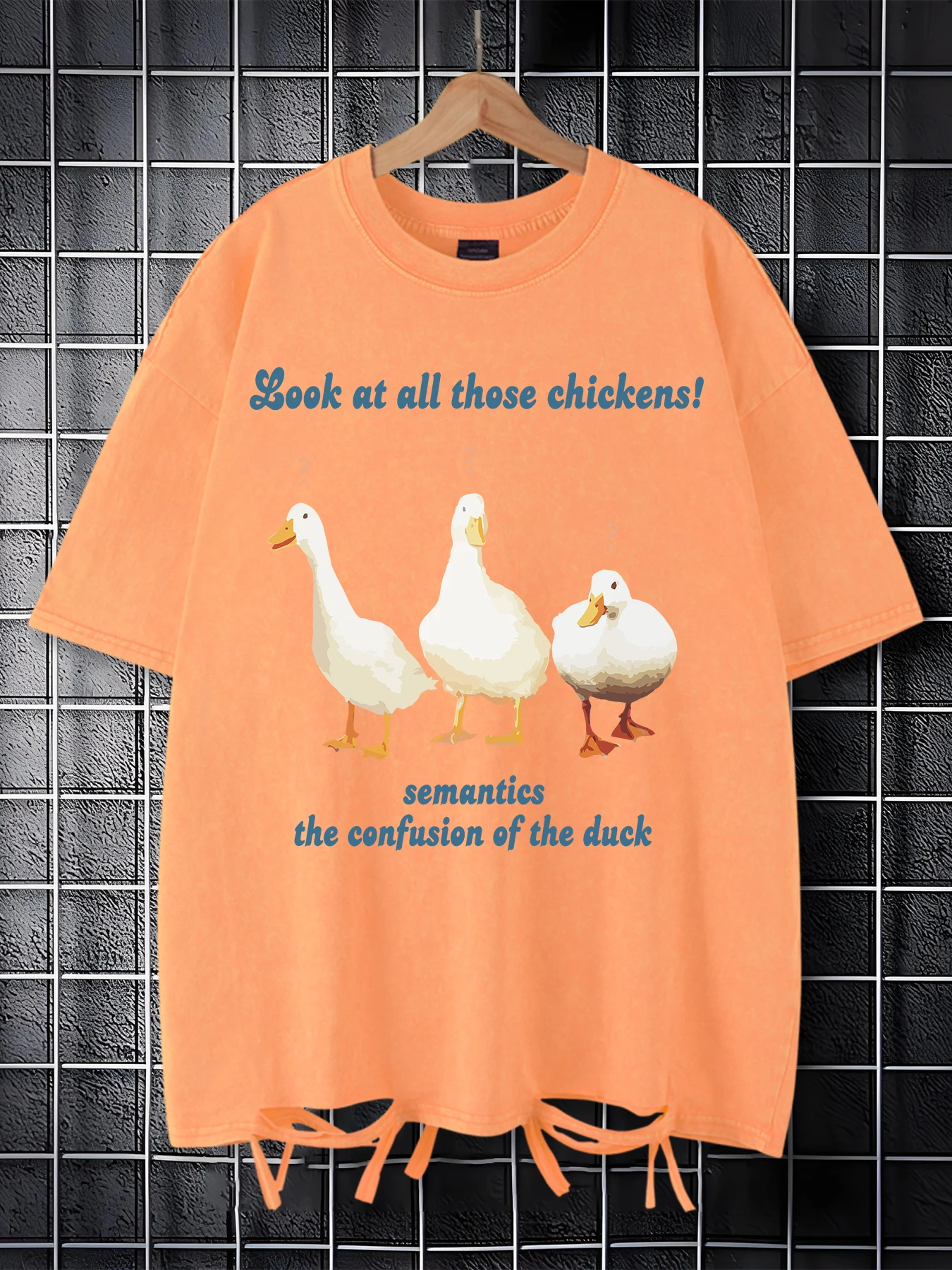 

Мужские футболки «Ловля три утки», американские потертые дырки, повседневные футболки в стиле хип-хоп, хлопковая спортивная одежда, модные мужские футболки с короткими рукавами