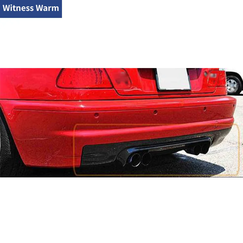 E46 Real Carbon Fiber Rear Diffuser Bumper Spoiler Lip For BMW E46 M3 Coupe 2-Door 2001-2006