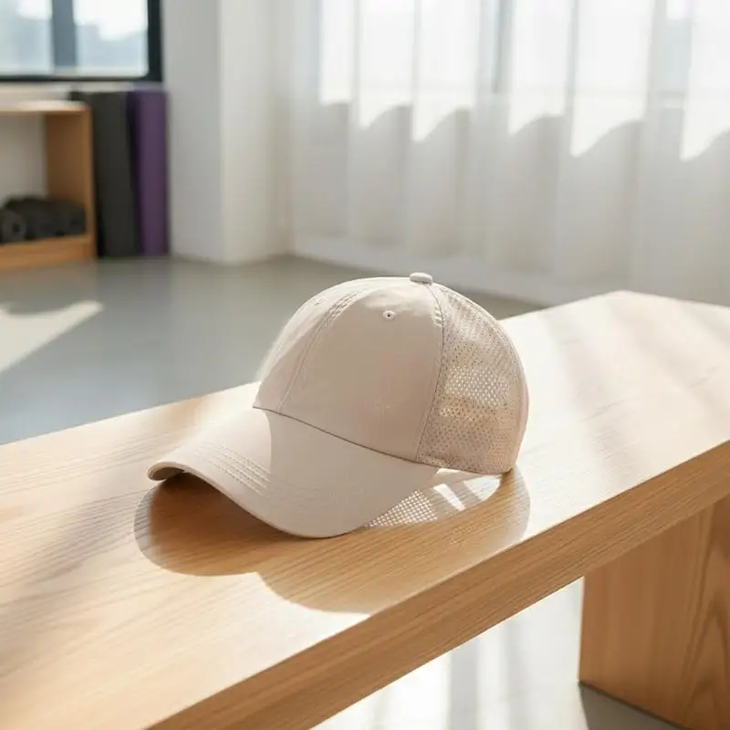 New Women's Cross-Mesh Baseball Cap Breathable Quick-Dry Summer Solid Color Sunscreen Hats Ponytail Baseball Cap