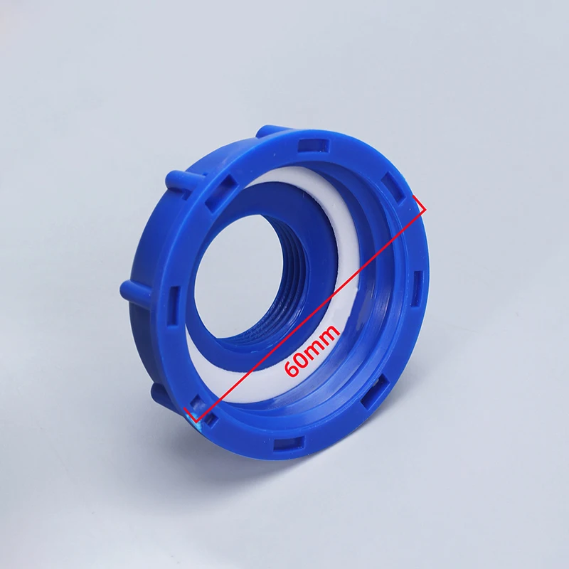 Blue Durable IBC Water IBC Tank Fitting S60X6 Thread to 1/2" 3/4" 1" Garden Hose Connector IBC Tank Valve Replacement Adapter