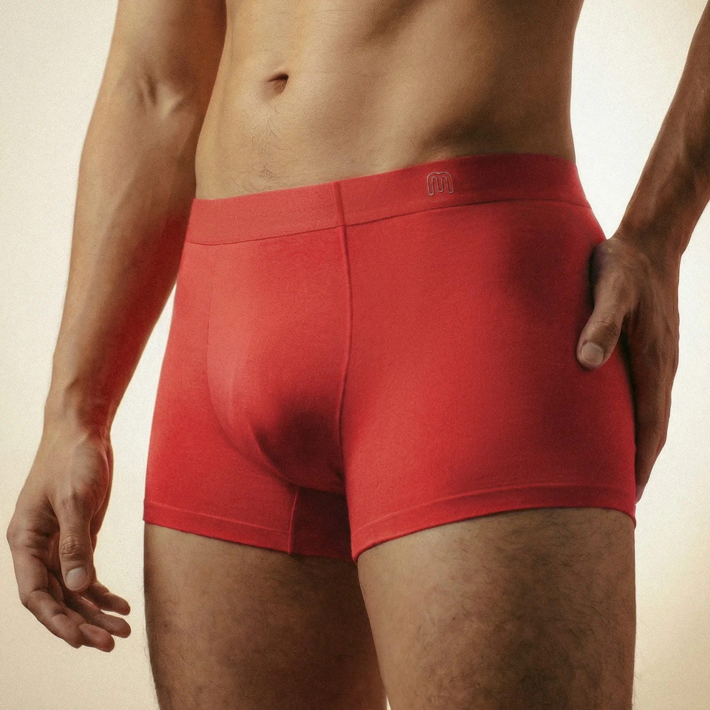 

Maden Men’s Modal Boxer Briefs Breathable Soft Stretch Comfortable Red Underwear Casual Everyday Shorts