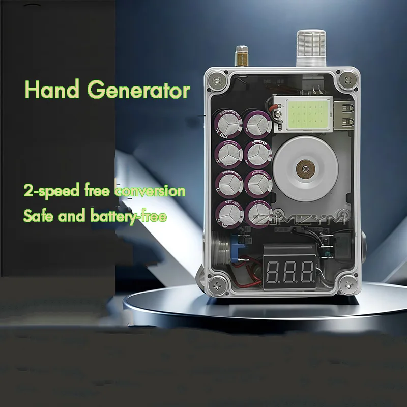 Notfall-Handkurbel-Generator USB-Ladegerät 2-Gang-Freikonvertierungswerkzeug für Outdoor-Camping Tragbares Zündgerät