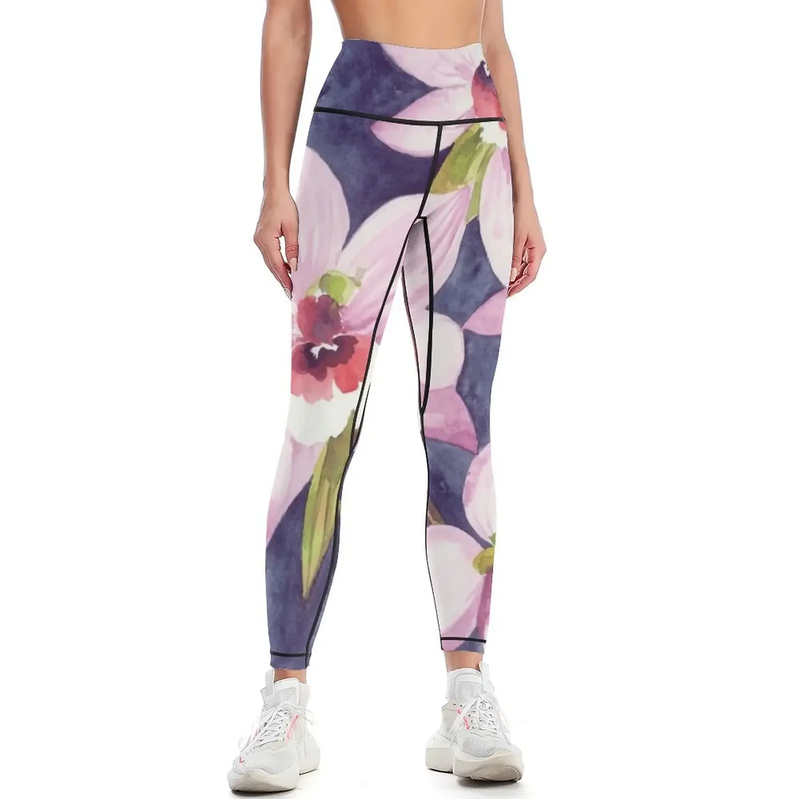 

Bellflower Orchid Leggings Training pants Sports female gym's sportswear Clothing fitness Womens Leggings