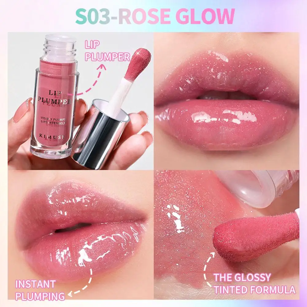 1pcs Instant Volume Lip Plumper Oil Dark Lip Removal Balm Plumping Moisturizing Reduce Lip Fine Line Lipstick Lip Gloss Care