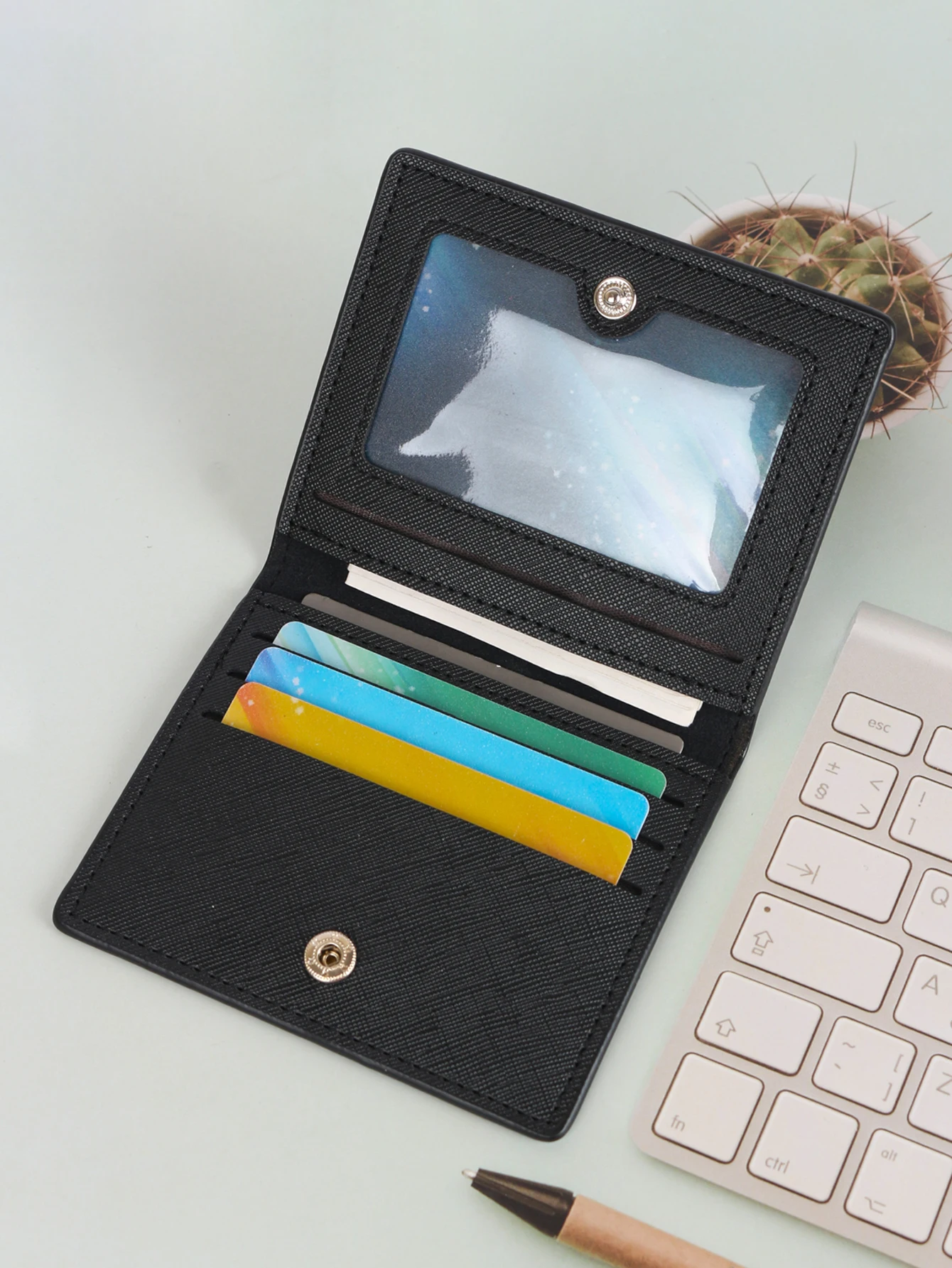 

Stylish Minimalist Card Holder - Slim Multi-Slot Portable Wallet for Travel, Compact Mini Card Case and Dollar Bill Holder
