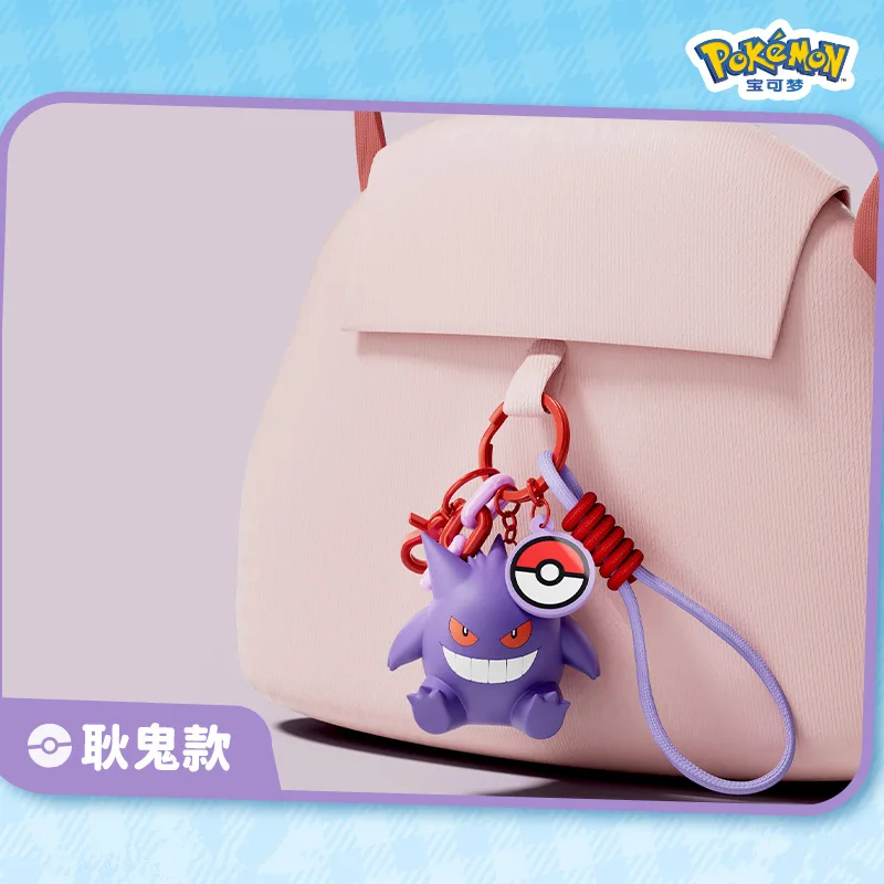 Genuino Pokemon Portachiavi Pikachu Gengar Sylveon Sprigatito Quaxly Fuecoco Anime Action Figure Giocattolo Portachiavi Fragranza Ciondolo Regalo