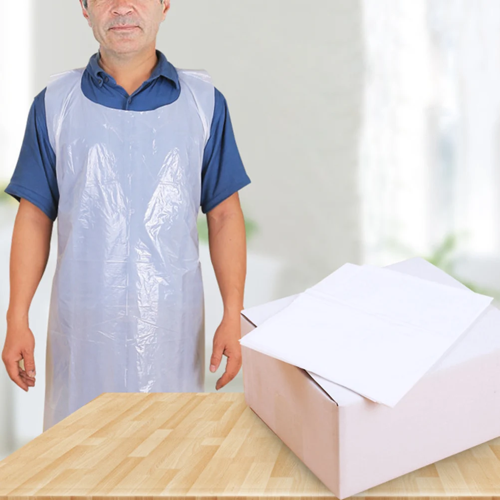 

20pcs Disposable Waterproof Aprons Thickened Pe Sleeveless Kitchen Supplies Oil Proof For Cooking Picnic Hotpot Lightweight