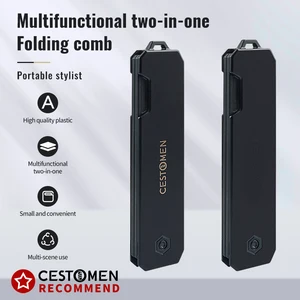 CESTOMEN-Pentes Multifuncionais para Homens, Portátil, Plástico, Dobrável, Bolso, Barbeiro, Cabeça de Óleo, Barba, Cabelos, Dente Largo 10 principais vendas canivete girl - №3
