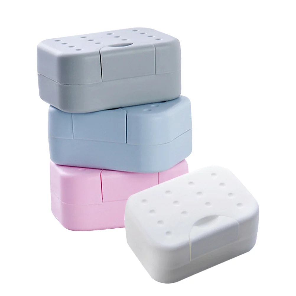

Cabilock 4Pcs Waterproof Travel Soap Dish Holder Container for Bathroom Storage