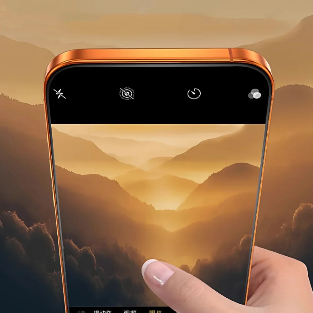 Protetor de lente de câmera com anel de metal armadura para iPhone 17 Pro Max Filme de vidro temperado laranja antiderrapante capa protetora à prova de choque
