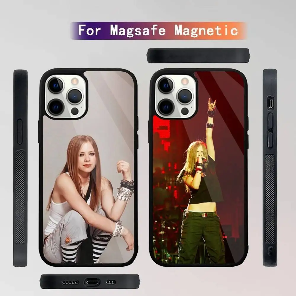 

Singer Avril L-Lavigne Phone Case For iPhone 16,15,14,13,12,11,Plus,Pro,Max Mini Magsafe Magnetic Wireless Charging
