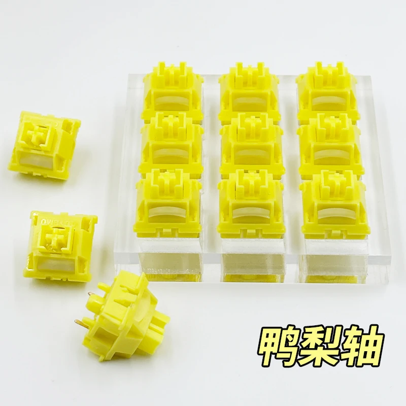 

OUTEMU Pear Switch 5pins 35g Tactile Light Pressure Sound Stones Hot Swap Mechanical Keyboard Switches for Word Coding Games