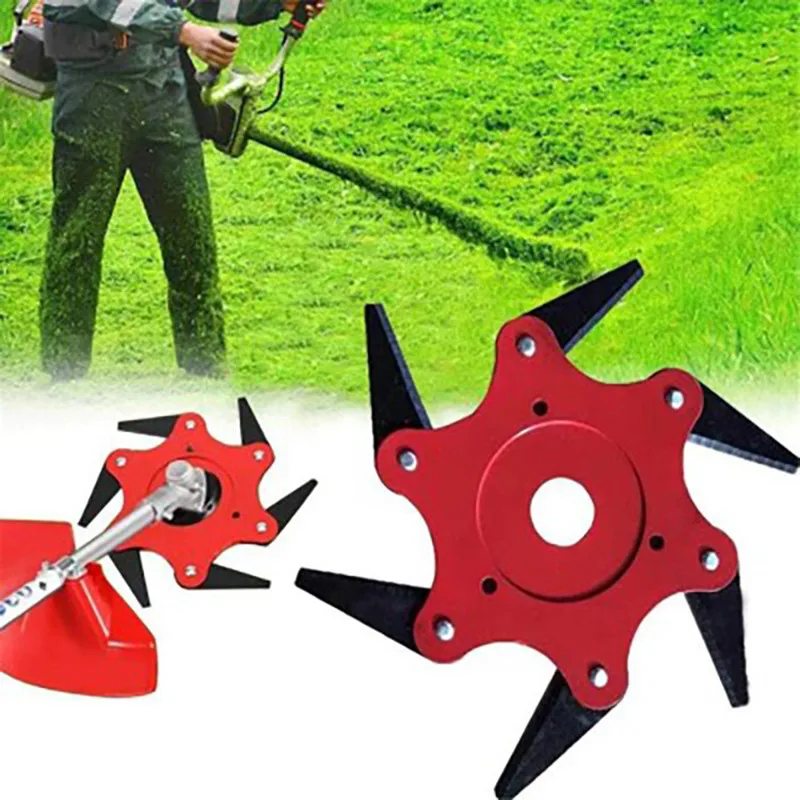 150mm lawn mower blade aperture 25.4mm, 6-tooth lawn mower cutting board accessory garden weeding blade