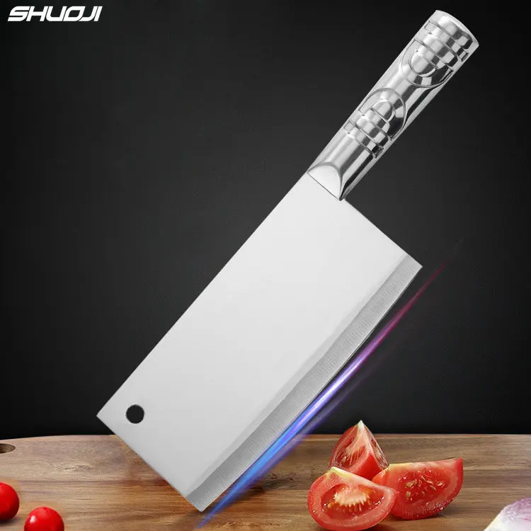 

Shuoji Stainless Steel Chinese Cleaver Chopping Kitchen Knife Chef Butcher Knives Fish Meat Vegetables Cutlery Cooking Tools