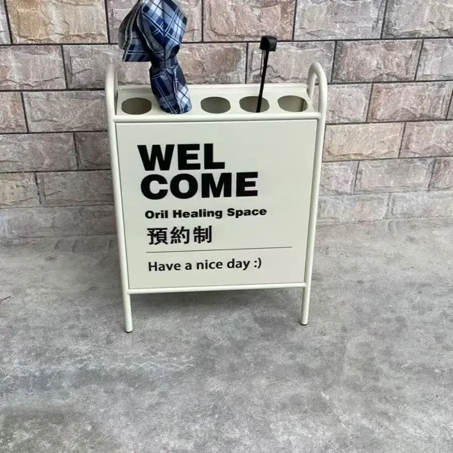 Advertising standing sign Customized outdoor floor display stand Multifunctional umbrella stand Promotional stand Metal