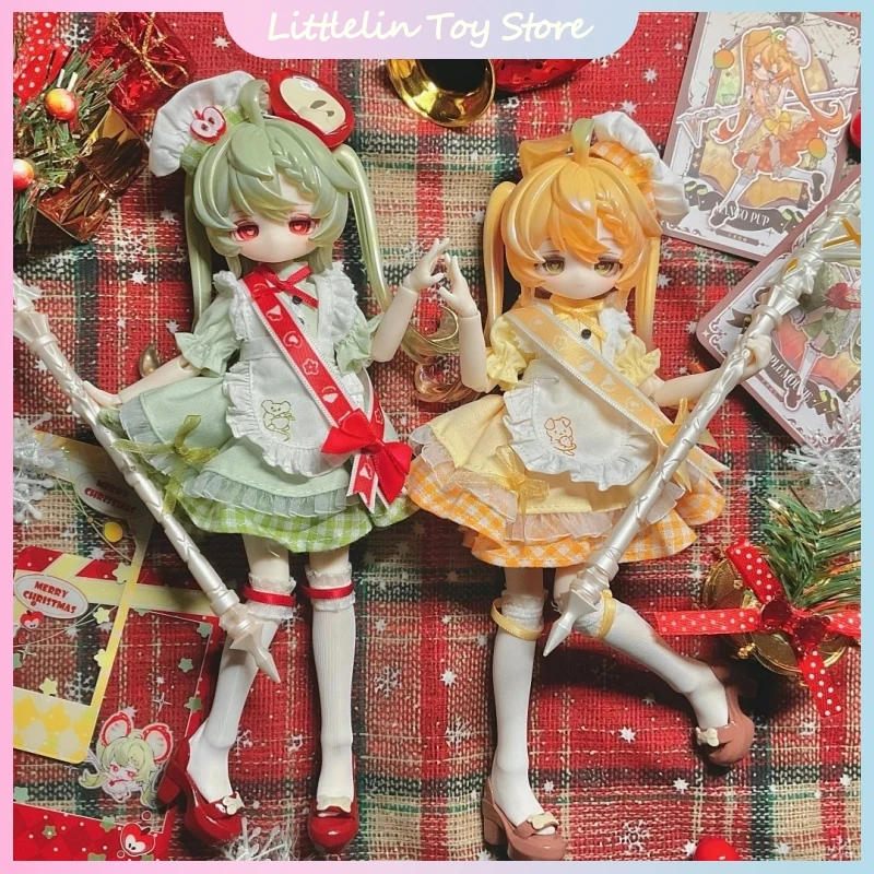 ตุ๊กตา Inedible Doll Lunar Lore Series 1/8 Bjd รุ่นลิมิเต็ดอิดิชั่น แบบแขวนการ์ด Mango Pup/Apple Mousie ตุ๊กตาข้อต่อขยับได้ ของตกแต่ง ของขวัญ มีสินค้าพร้อมส่ง