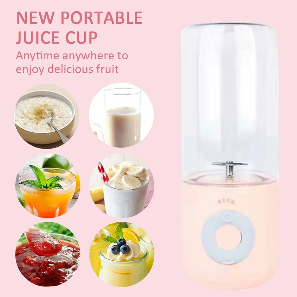 

500ml Portable Juicer Extractor Mixer USB Electric Smoothie Blender Juice Cup Kitchen Food Processor Fruit Vegetable Squeez Tool