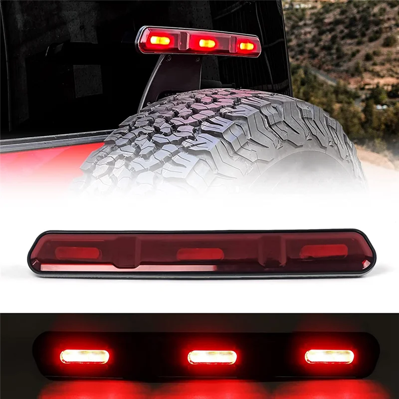 LED Third Brake Light for Ford Bronco 2021 2022 2023, High Mount Light 3Rd Brake Lamp Rear Stop Light Tail Lamp