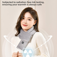 USB Women Men Heating Scarf Temperature Scarf 3 Gears Wrap Fleece Washable Electric Neck Warmer Winter Outdoor Camping Skiing