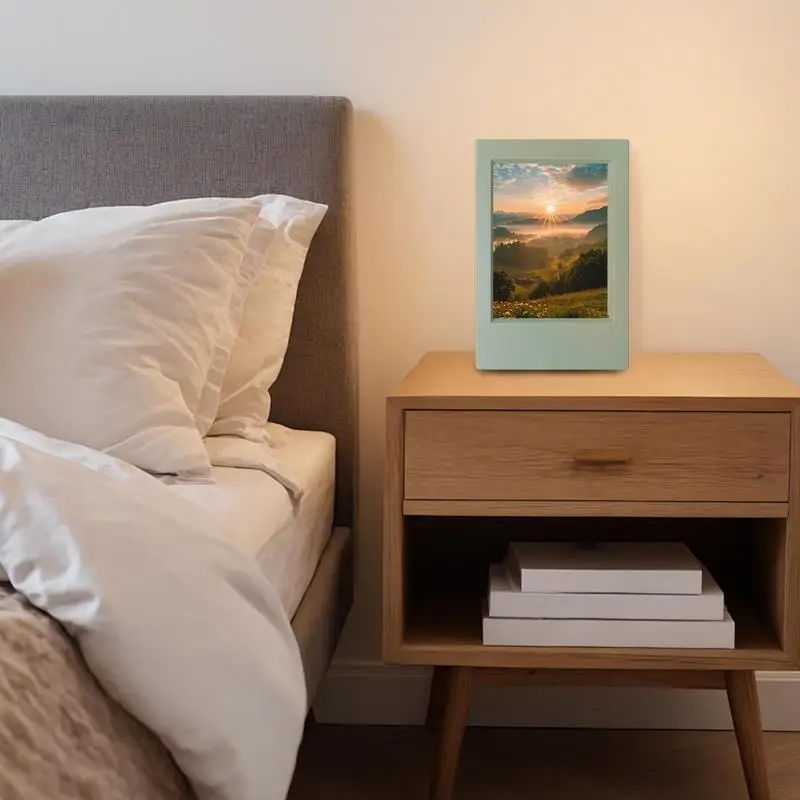 芸術的なUV保護額縁、卓上およびデスクトップディスプレイ用の垂直フィルムフレーム、3インチフィルム