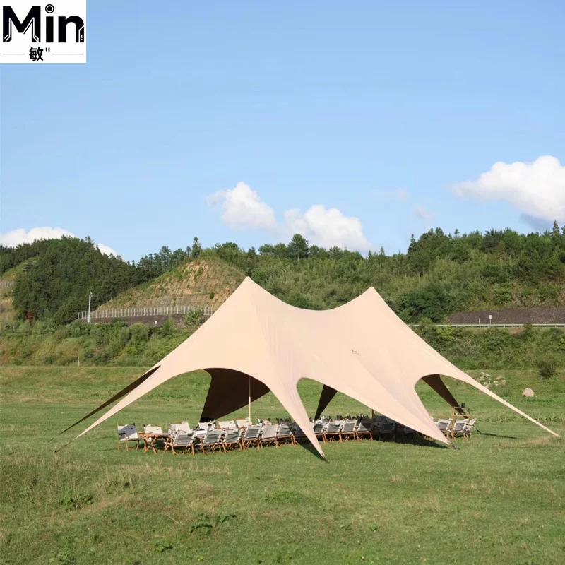 

Outdoor Camping Wedding Tent, 15/20m Canvas Sunshade Canopy for Activities