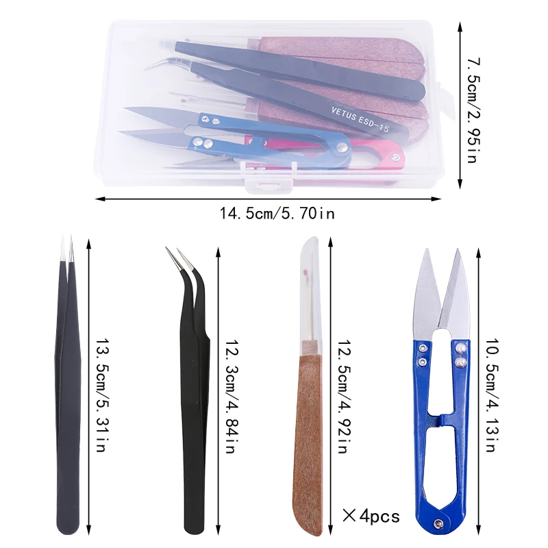 8Pcs/Set Seam Ripper Sewing Kit Sewing Stitch Thread Cutter Scissor Tweezers for Sewing Needlework Crafting Accessories