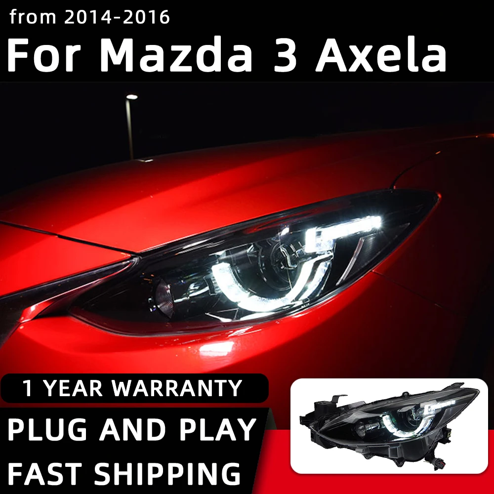 

Передняя фара для Mazda 3 Axela светодиодный фары 2014-2016 передняя фара автомобильный Стайлинг DRL сигнальный проектор линзы автомобильные аксессуары