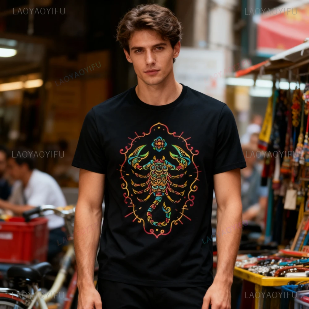 

Scorpio Zodiac Sign Design Shirt Best Gift Idea Tee Twelve Constellations Lover Gift Tshirt Men Women Unisex Daily Life Tops