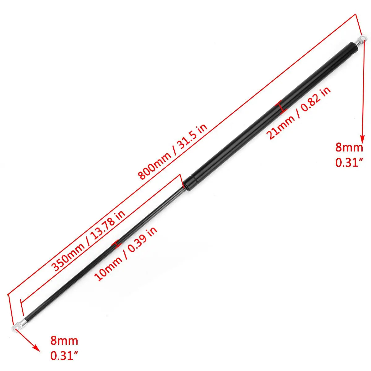 800mm 1pcs 250N Car Gas Strut Bars Gas Spring Hood Support Rod Shock Lift for RV Bed Window Bus Caravans