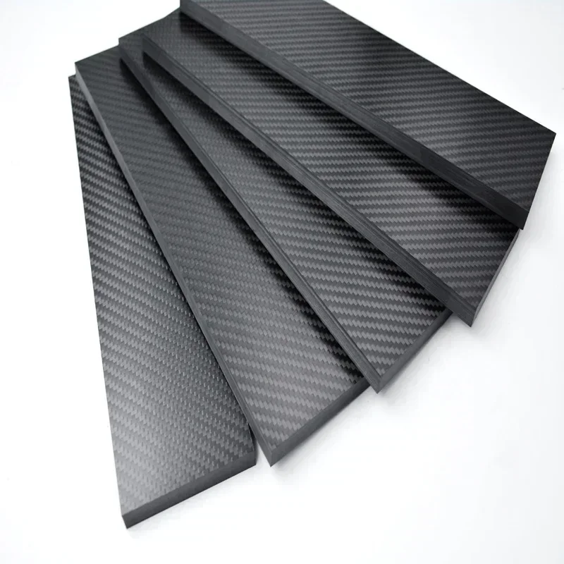 1pcs 100mmx250mm 3K High Hardness Carbon Fiber Sheets 100% Pure Carbon Panel Board 0.5mm-5mm Thickness Carbon Fiber Model Materi