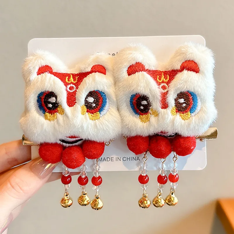 

Красный детский бант, заколка для волос, новогодний головной убор для девочек, аксессуары ханьфу в китайском стиле, заколка для волос, заколка для волос, головной убор