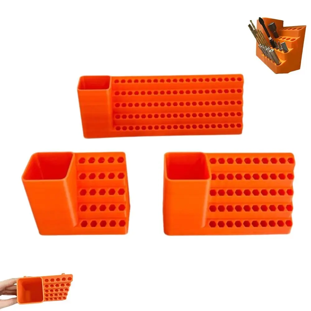 20/25/50/100Holes Screwdriver Bit Storage Tool Plastic Save Space Hexagonal Screwdriver Storage Rack Batch Header Organiser