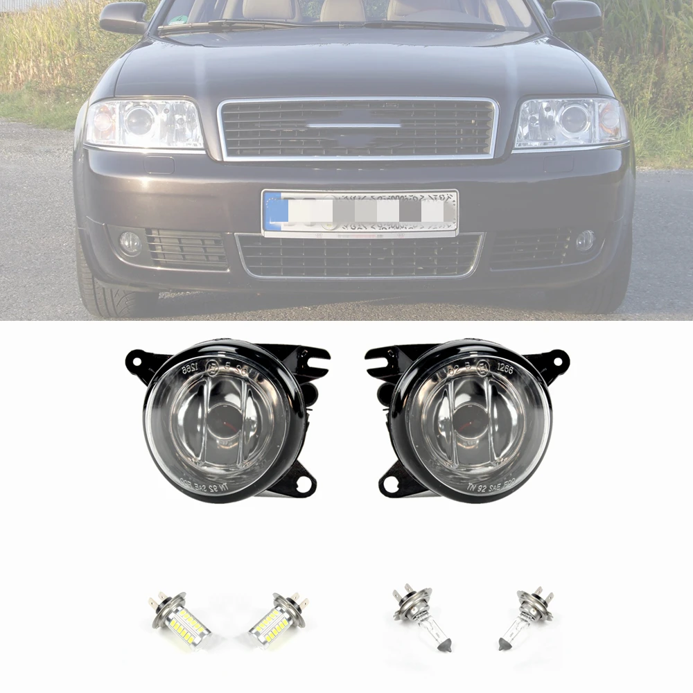 Car-styling Front Fog Lamp Light With Bulbs 4B0941699C/4B0941700C Fit For Audi A6 C5 2001 2002 2003 2004 2005   Driving Light