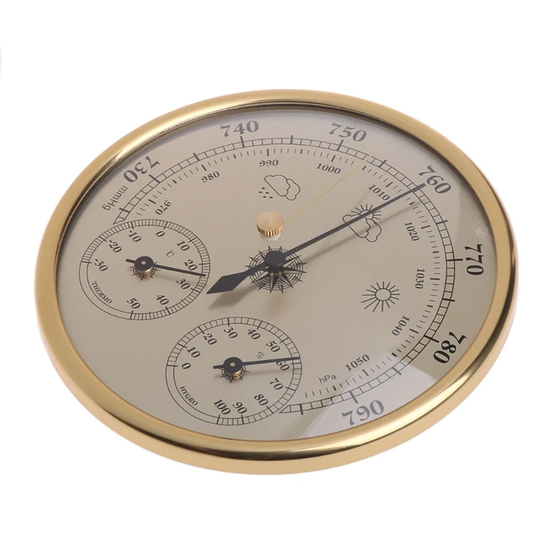 3 In 1 Wall Mounted Household Barometer Thermometer Hygrometer Hanging Pressure Gauge Air Weather Instrument