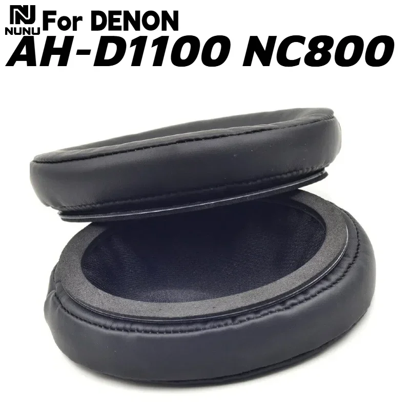 

NUNU Replacement Soft Memory Foam protein leather Ear Pads For DENON AH-D1100 NC800 Headphones repair parts
