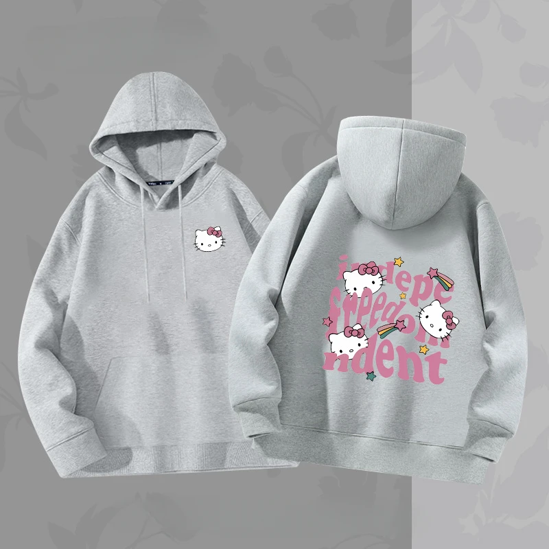 New Pattern Cute Hello Kitty Cartoon Korean style hoodies Women\'s Hoodie in Spring and Autumn Couple Clothing for Men and Women