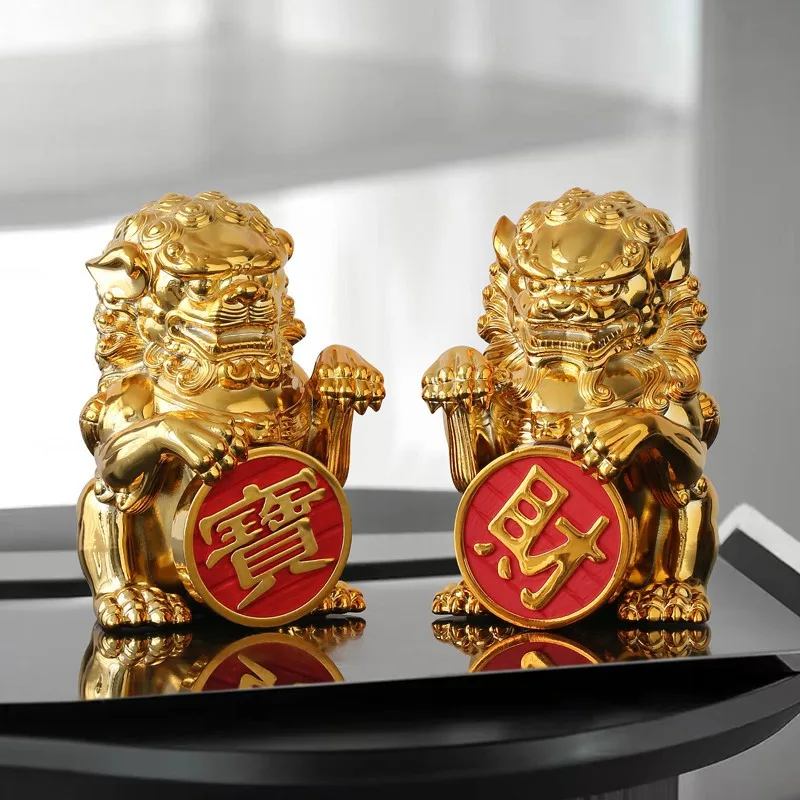 

Lucky Nafu lion ornament, a pair of store opening gifts, company gifts, office wine cabinet, living room decoration