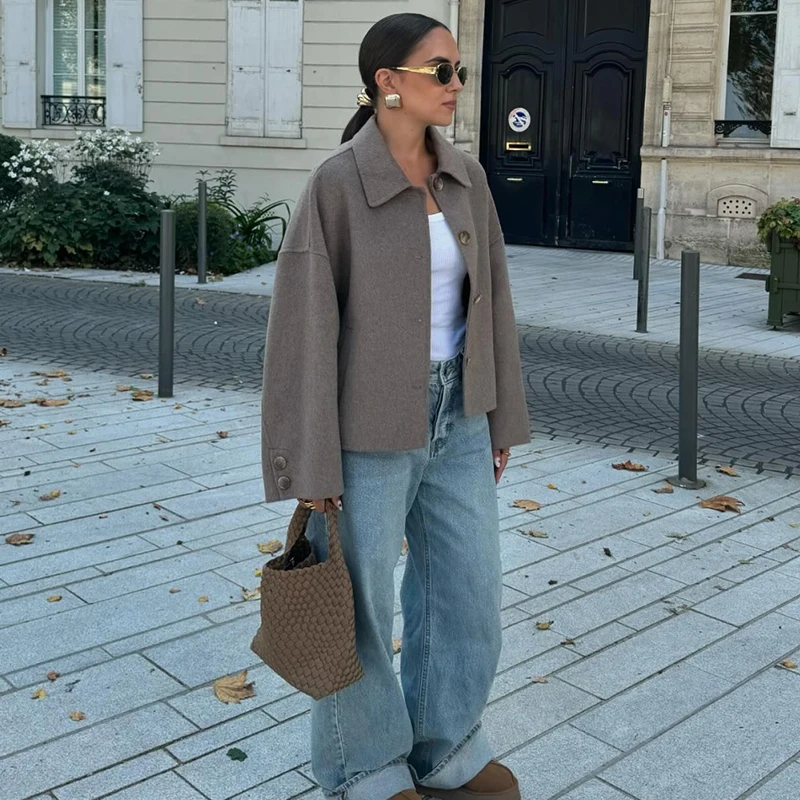 Women's Jackets Coats Autumn 2025 New Chic Loose Long-Sleeved Warm Jackets Fashion Joker Elegant Women's Street Youth Outerwear