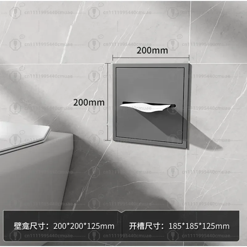 Toilet Embedded Roll Paper Pumping Tissue Box Concealed Shelf Bathroom Toilet Side Storage Cabinet view 2