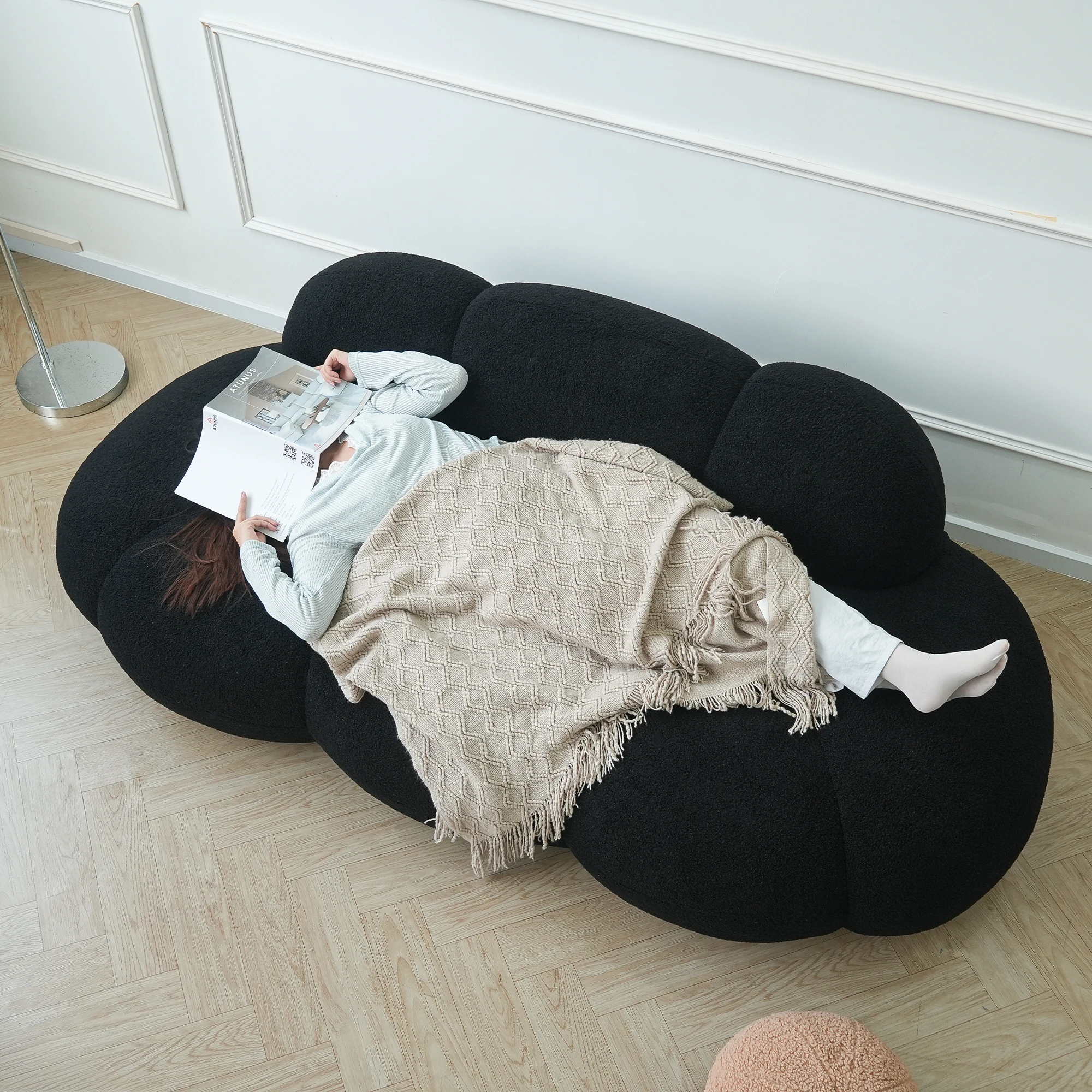 الأرائك الحديثة على شكل سحابة لغرفة المعيشة مريح منجد على شكل سحابة أريكة الترفيه الأريكة لغرفة النوم شقة Schlafsofa #3