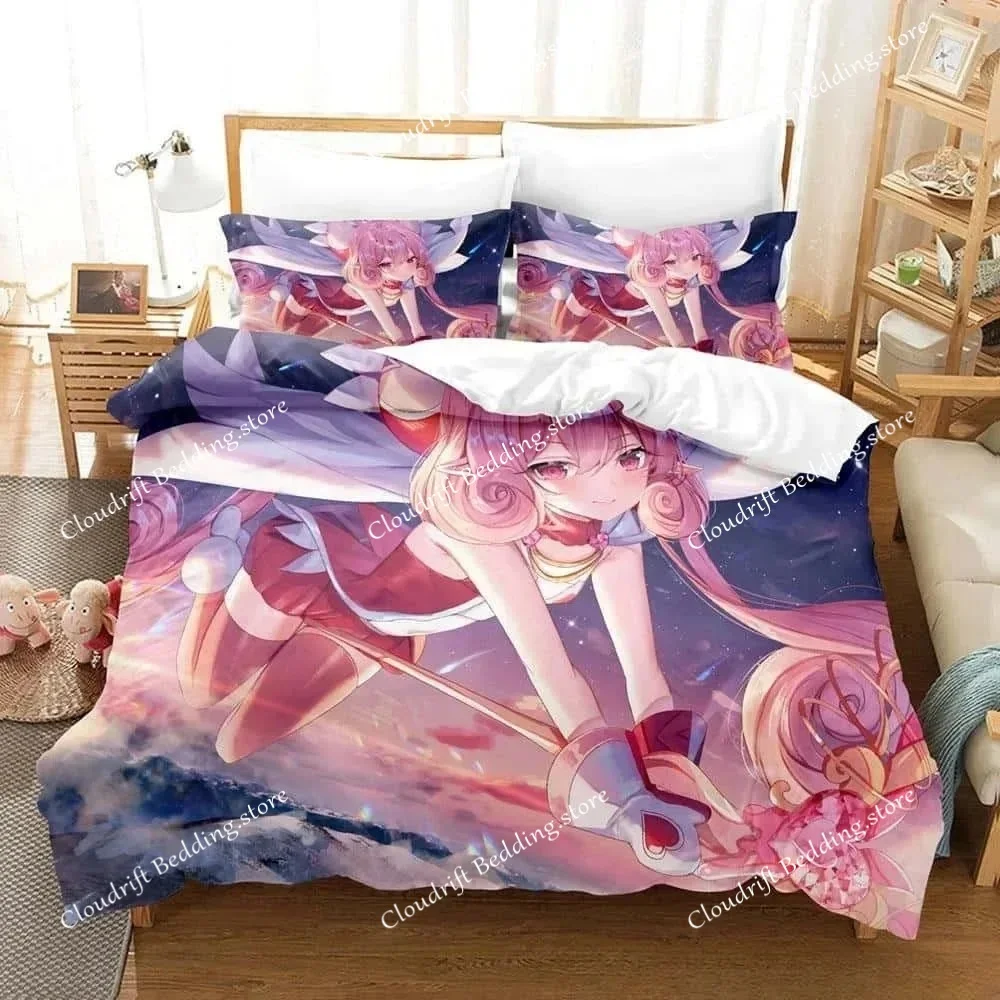 Fashion 3D Print Anime Pink Girls Neneka Bedding Set Single Twin Full Queen King Size Bed Set Adult Kid Bedroom Duvet cover sets