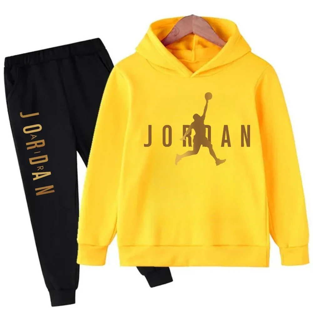 الخريف الدافئة سلام دنك ماستر نمط مطبوعة الأطفال هوديي السراويل الطويلة مجموعة صبي فتاة موضة فضفاضة الدافئة الشارع الاتجاه ملابس رياضية #2