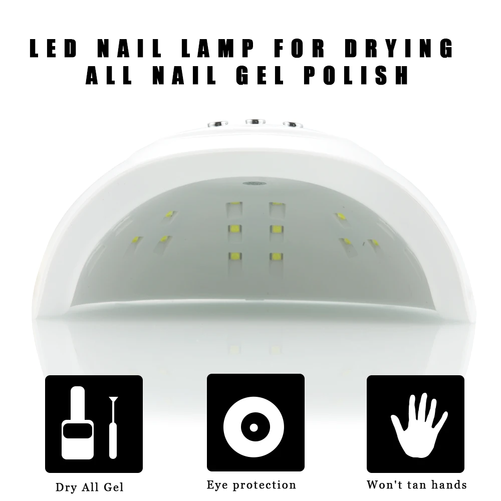 TFSCLOIN Led Nail Camp do suszenia wszystkich żelowych lakierów do paznokci, z interfejsem USB 24, podwójne źródło światła, koraliki do lamp dla kobiet