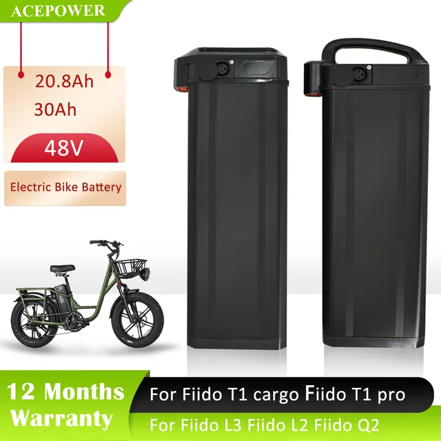 Electric Bike Battery 48V 20.8Ah 30Ah Folding Ebike Batteries For Fiido T1 Fiido T2 Cargo T1 Pro Fiido L2 Fiido Q2 Battery AliExpress