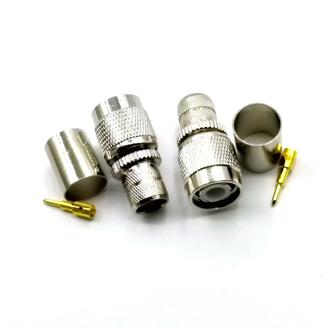 Imagem -03 - Adaptador Tnc Friso Masculino para Lmr400 Rg8 Rg213 Rg214 Rg165 7d-fb Cabo Plug Conector Coaxial 100 Peças