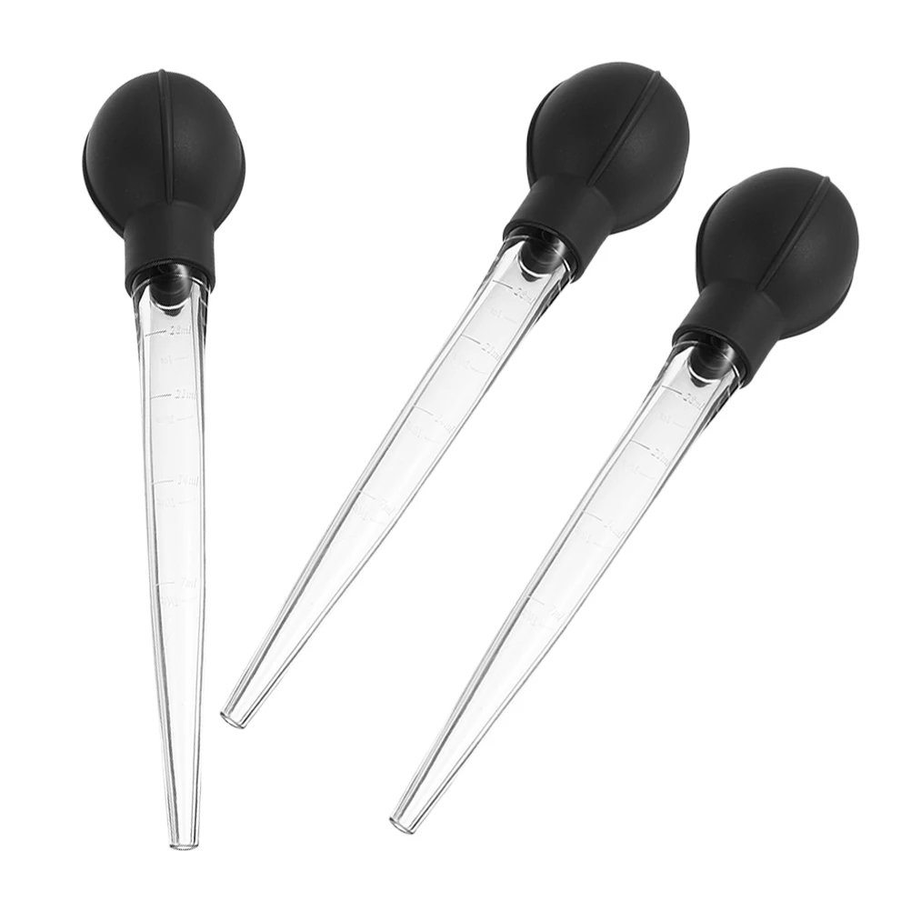 

3 Pcs Baking Measuring Tools Pippets for Kitchen Test Tube Transparent Plastic Dropper