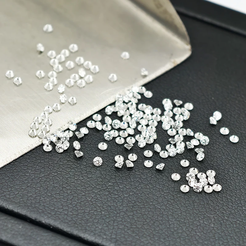 White D Color Moissanite Loose Stones 0.8mm-3.5mm One Carat Pack Positive Pass Diamond Tester Gemstones With GRA Certificate